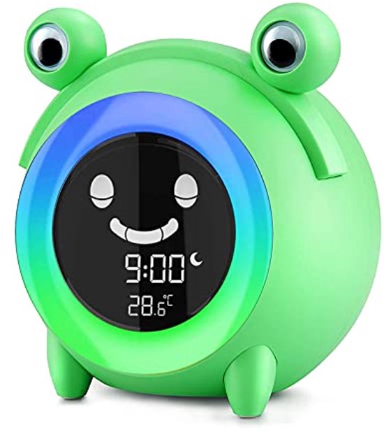 Kinderwekker, Baby Kinderen Slaap Training Klok met Wakker Licht, Digitale Wekker Nachtlampje Geluidsmachine Dutje Timer Snooze Functie Nachtklok voor Kinderen Peuters Kinderslaapkamer van Tedmos.