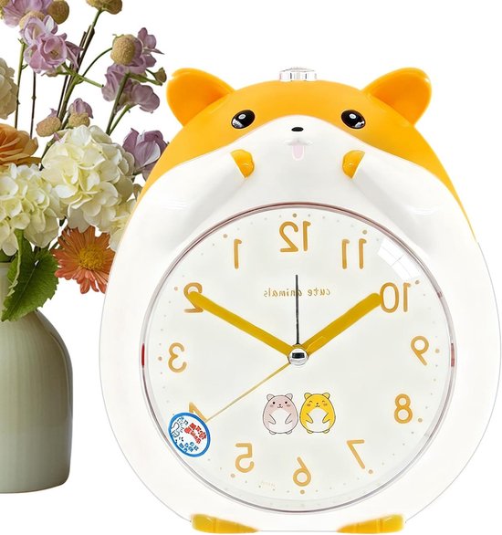 Kinderwekker Dierendesign - Dierenwekker Kinderkamer - Kinderen Wakker Maken - Met Spraakfunctie - 188 cm Breed - Geel