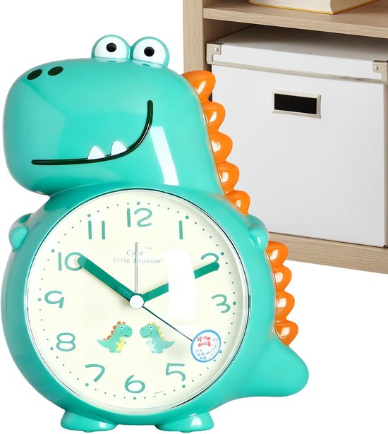 Kinderwekker - Dierenklok Timer - Slaapkamer Hulp - Zingt en Praat - 19 cm Breed - Groen