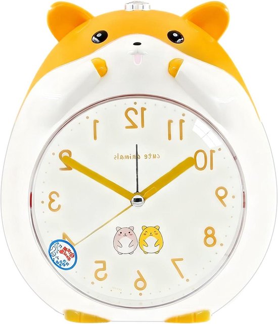 Kinderwekker - Dierenwekker - Ochtendroutine Leren - Interactieve Stembegeleiding - 19.5 cm Breed - Geel