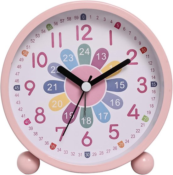 Kinderwekker Digitaal met Nachtlampje – Stil en Zonder Tikken – Analoge Leerwekker met Snoozefunctie – Kwarts Wekker voor Jongens en Meisjes – Ideaal voor Kinderkamer van Merkloos