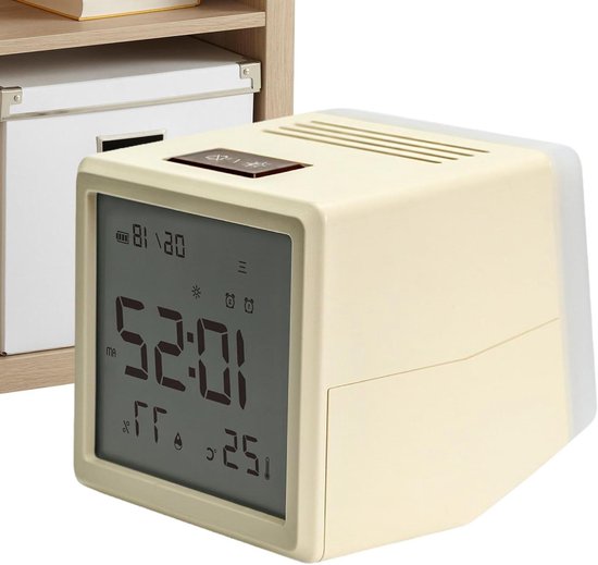 Kinderwekker Digitaal - Nachtklok Kinderen - Zelfstandig Wakker Worden - Kindvriendelijk Lichtmechanisme - 10W cm - Wit