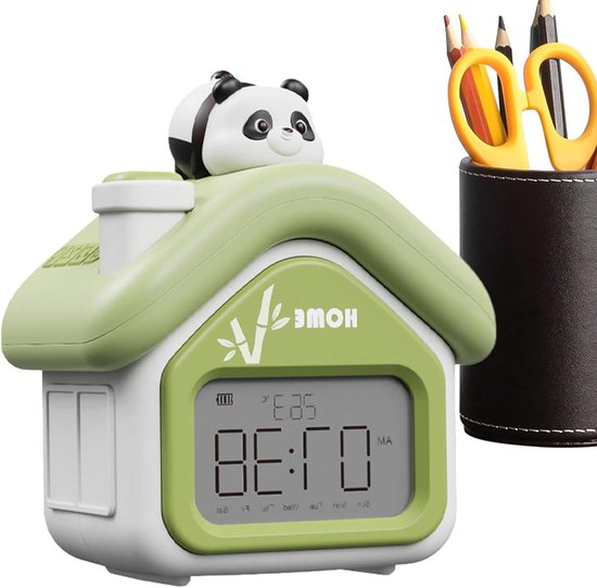 Kinderwekker Digitaal - Nachtlamp Klok - Tijd Leren - Smart LED Display - 142 cm Breed - Groen