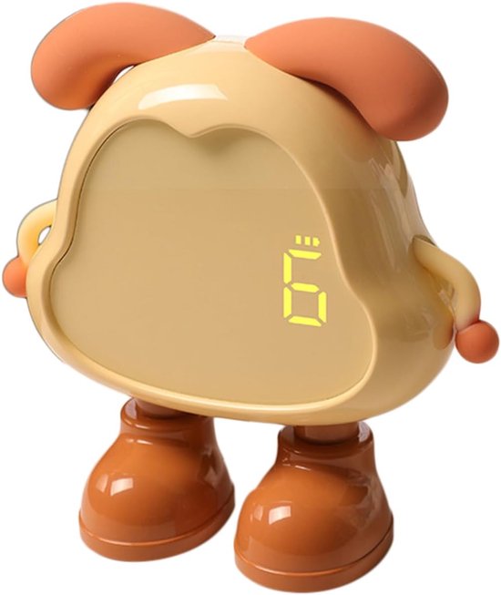 Kinderwekker - Digitale Klok - Kind Leren - Met Nachtlampje - 12.5 cm - Geel