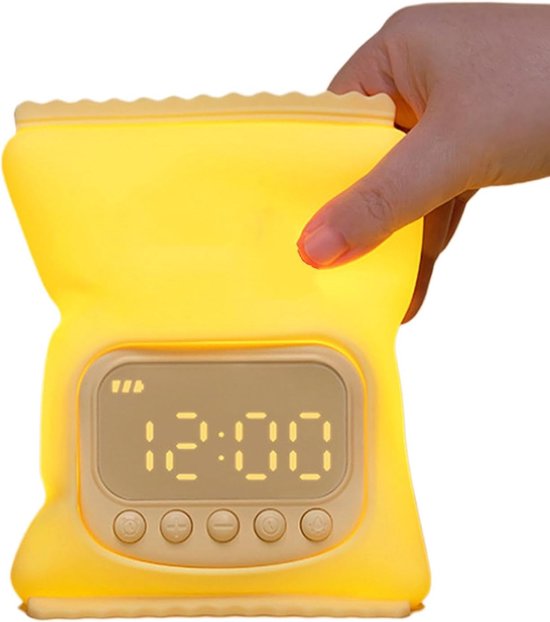 Kinderwekker - Digitale Klok - Wakker Worden - Voetbal Design - 11.7 x 8.5 cm - Multicolor