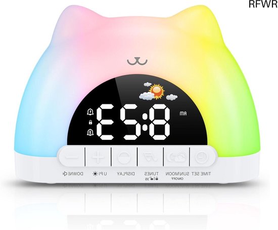 Kinderwekker - Digitale Wekker Slaapkamer - Slaaptrainer Kinderen - dag nacht