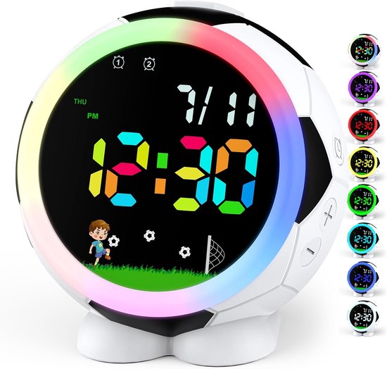 Kinderwekker - Digitale Wekker Slaapkamer - Slaaptrainer Kinderen - Oplaadbaar