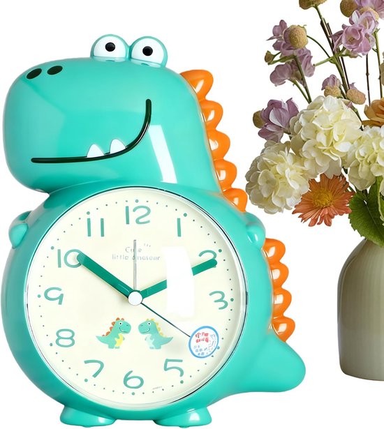 Kinderwekker Dinosaurus - Dierenwekker Speelgoed - Wakker Worden - Ingebouwde Luidspreker - 19cm Breed - Groen