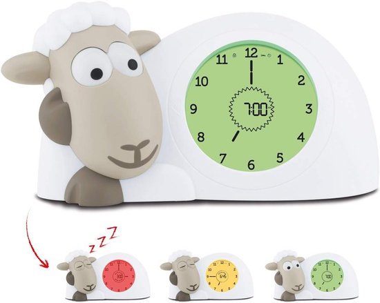 Kinderwekker en Slaaptrainer met Kleurenindicator en Nachtlampje