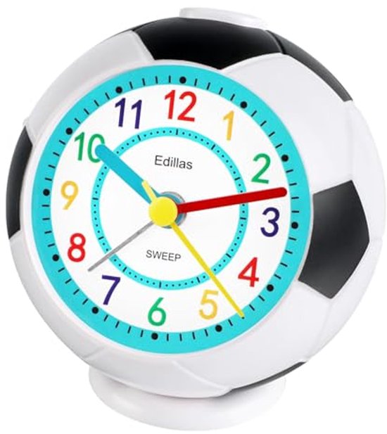 Kinderwekker Geruisloos met Voetbal Design - Sluimerfunctie en Nachtlamp van Funkids
