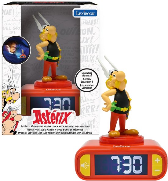 Kinderwekker met Asterix Nachtlampje, Melodieën en LCD-scherm van Merkloos