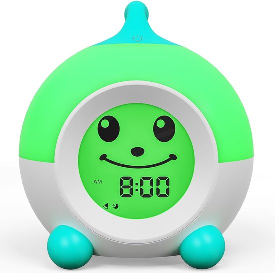 Kinderwekker met Emoji en Nachtlicht voor Peuters en Kleuters van JJINNOPUP.