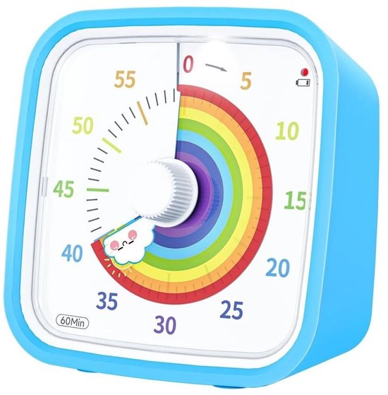 Kinderwekker met Leren Timer en Lichtgevende Visualisatie