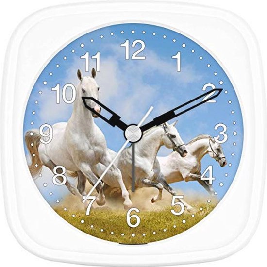 Kinderwekker met Paardenmotief voor Meisjes - Geluidsarm, Met Verlichting en Wekherhaling