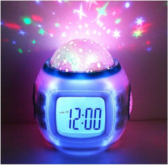 Kinderwekker met Sterrenhemel Projector en Snooze Functie