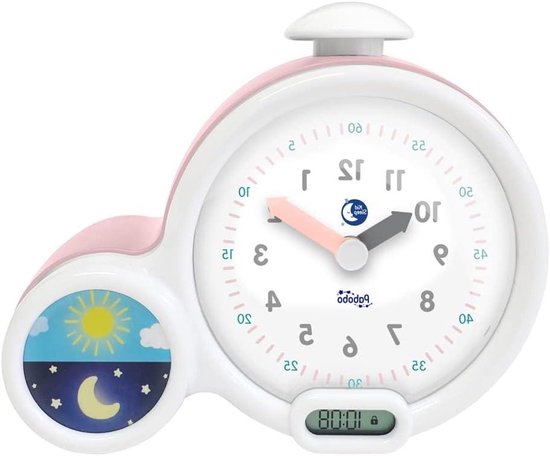 Kinderwekker - Nachtlampje Wekker - Kind Leren Klokkijken - Geleidelijk Alarm - één maat - Roze