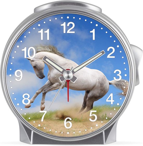 Kinderwekker Paard - Nachtklokje Meisjes - Stille Tijdwaarneming - Licht en Snooze - 96x6x96 cm
