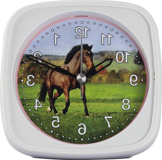 Kinderwekker Roze Fee - Meisjeswekker Tafelwekker - Tijd Leren - Sluipende Seconde - 95 x 95 x 45 mm - Roze