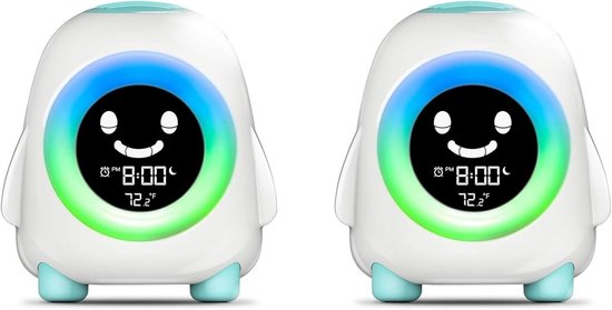 Kinderwekker Set - Kinderslaaptrainer - Rustig Wakker Worden - Kleurrijk Lichtschema - 2 Stuks - Meerdere kleuren