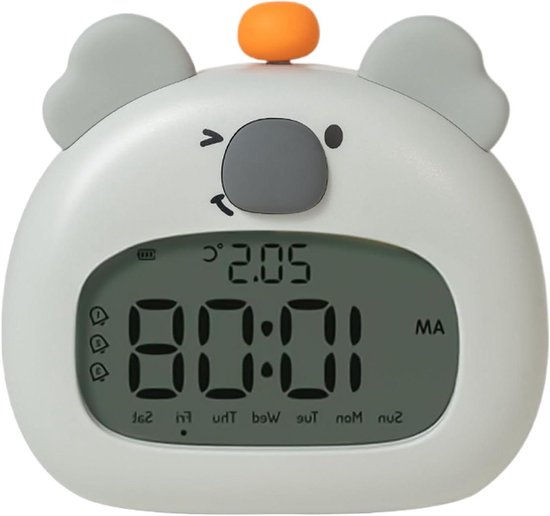 Kinderwekker - Slaaptrainer Klok - Onafhankelijkheid Leren - Verstelbare Nachtlamp - 11.5W cm - Wit