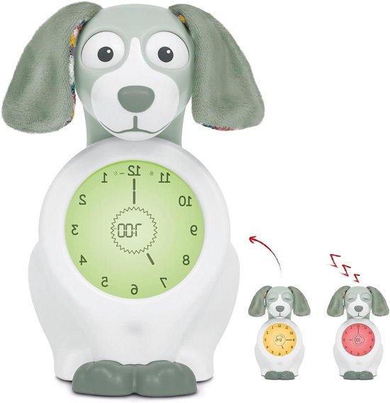 Kinderwekker Slaaptrainer - Led Nachtlamp - Kind Leren Slapen - Oogjes Open/Dicht Functie - 1 Stück - Groen