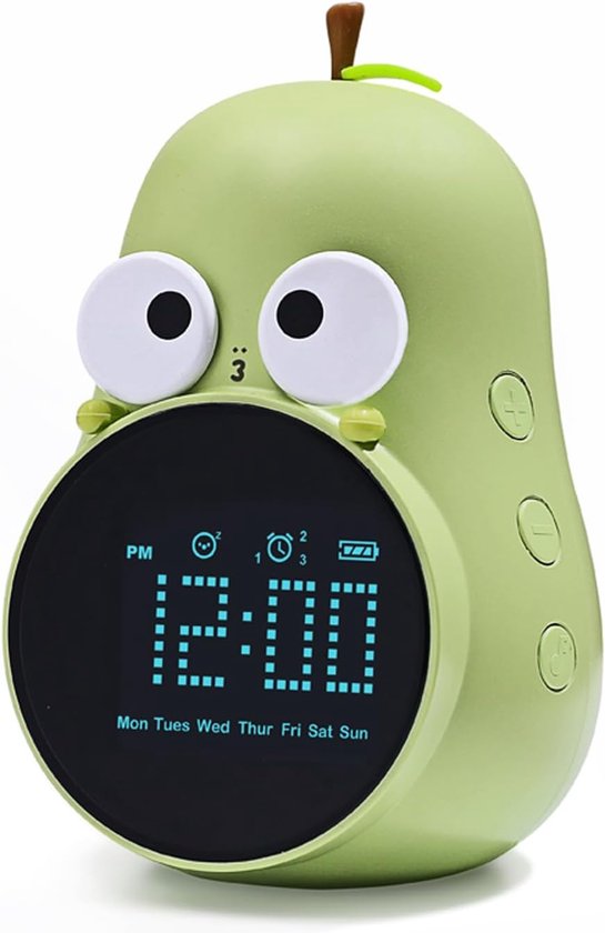 Kinderwekker - Slaapwekker kinderen - Kinder wekker - Kinderwekker slaaptrainer - Kinderwekker jongens - Groen - Must have voor in de slaapkamer!
