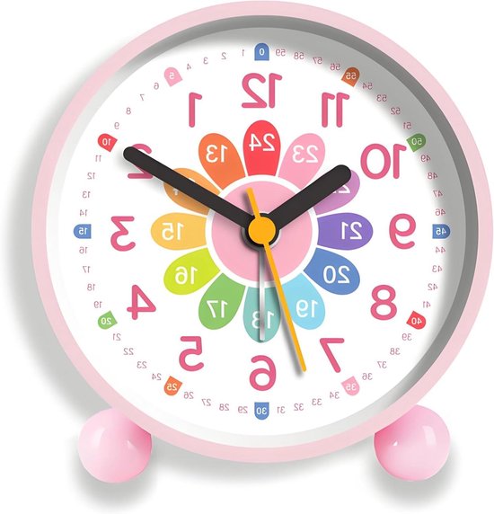 Kinderwekker Stil - Analoge Wekker Kinderen - Leren Klokkijken - Zonder Tikkend Geluid - 150 g - Niet gespecificeerd