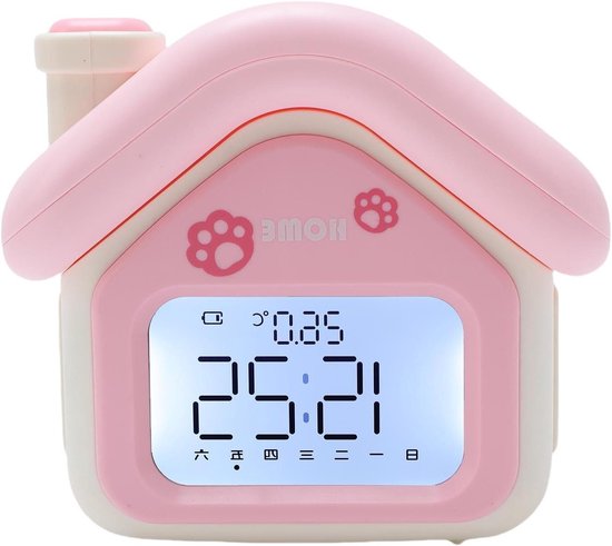 Kinderwekker Tijdmanager - Nachtlampje Timer - Kind Ontwaken - APP-afstandsbediening - 127 x 95 x 148 mm - Rozeachtig