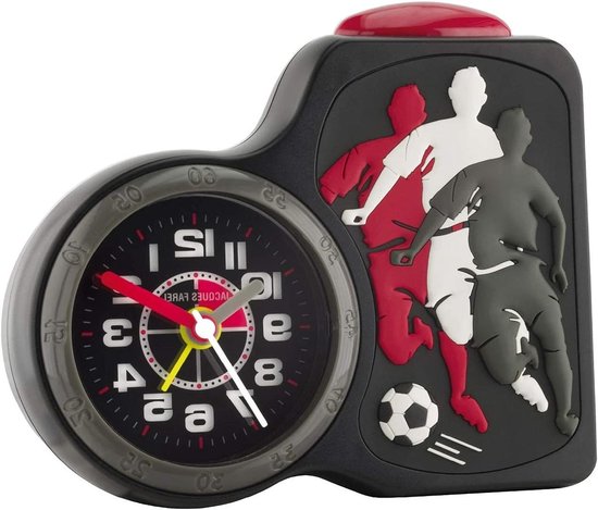 Kinderwekker Voetballer - Kinderalarm - Wakker Worden - Stille Werking - 15 x 13 cm - Multicolor