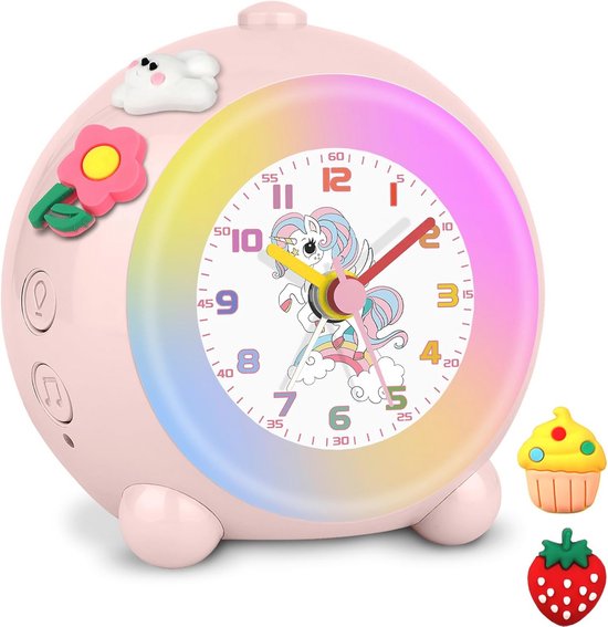Kinderwekker Zonder Tikken met Nachtlicht en Instelbaar Volume