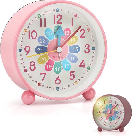 Kinderwekker zonder tikken voor kinderen - digitale leerwekker met nachtlampje van Kinder