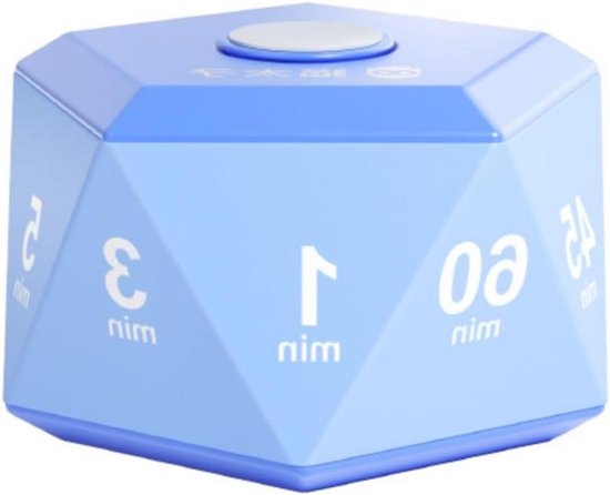 Kindvriendelijke timer - Visuele timer - Tijdmanagement kinderen - Draagbaar oplaadbaar - 65 cm - Blauw/Roze