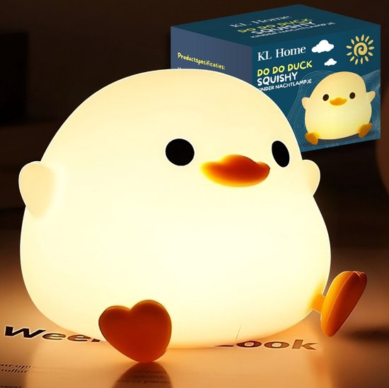 KL Home® Nachtlampje Kinderen - Nachtlamp - Nachtlampje babykamer - Draadloos - Sfeerlamp - Tafellamp - Veilig voor kinderen - USB oplaadbaar - Timer - Voor kinderen van KL Home