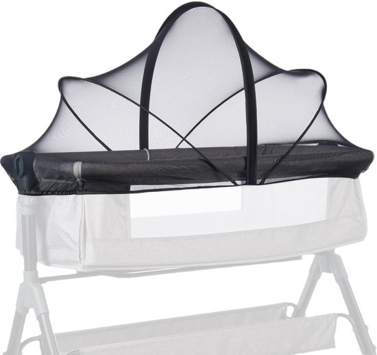Klamboe - Muggennet - Klamboebed - Opvouwbaar - 55cmx100cm - Zwart - Anti-Muggen - Lichtgewicht - Met rits - Voor babybedje