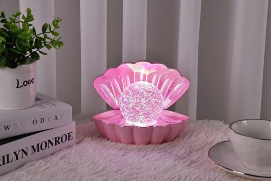 Kleurrijke LED Schelp Lamp met Lichtgevende Parel