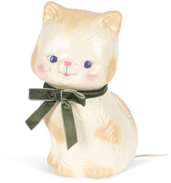 Konges Sløjd Cat LED Lamp - 13x11x23cm - Beige van Konges Sløjd