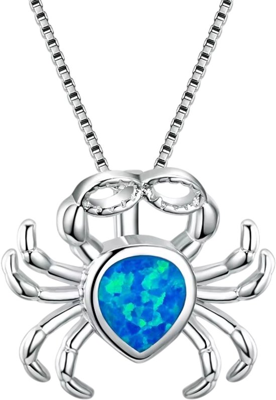 Krab Ketting voor Dames - Boho Opal Look Sieraad - Romantische Mode Ketting - Cadeau voor Dames en Meisjes - Geschikt voor Feesten, Bruiloften en Dagelijks Gebruik van Aukchy