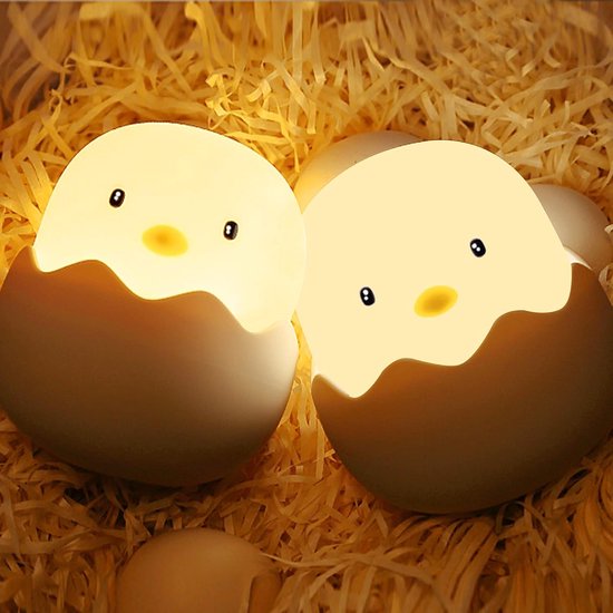 Kuiken Nachtlampje-Nachtlampje-Nachtlampje Baby-Leuk Kuiken-Nachtlampje-Babykamer-Siliconen Aanraaksensor-Oplaadbaar-Dimbaar van Merkloos