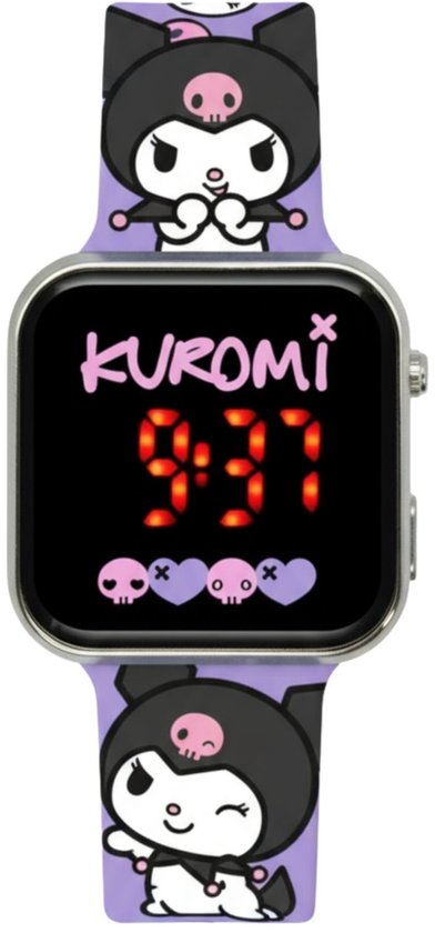 Kuromi Led-klok Paars
