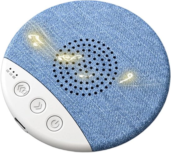 Kussen Speaker - Nacht Hulp - Rustig Slapen - Wit Geluid Modi - 10 cm - Zwart