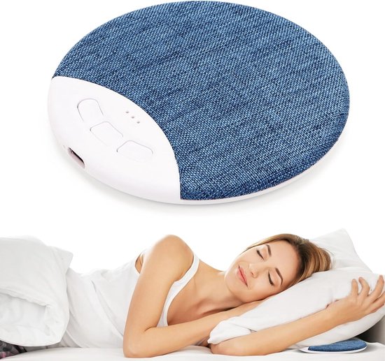 Kussenluidspreker Bluetooth - Draagbare speaker - Ontspannen inslapen - Met smart timer - 15 x 15 x 1 cm - Wit