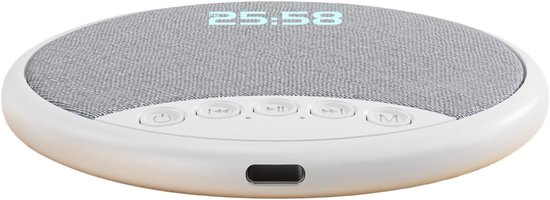 Kussenluidspreker - Witte ruis hoofdtelefoon - Ontspannen slapen - Geen geluidslekkage - Diameter 9.2 cm - Grijs