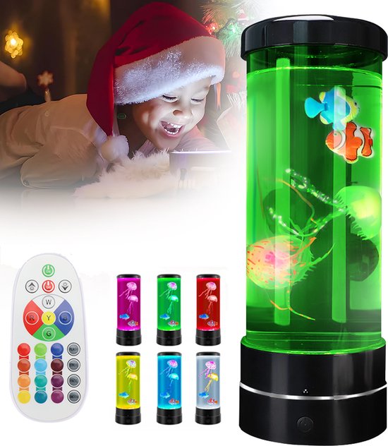 Kwallenlamp - 17 Kleuren Veranderend Nachtlampje - Usb-Aquariumverlichting - Bureaulamp Voor Slaapkamer En Kantoor