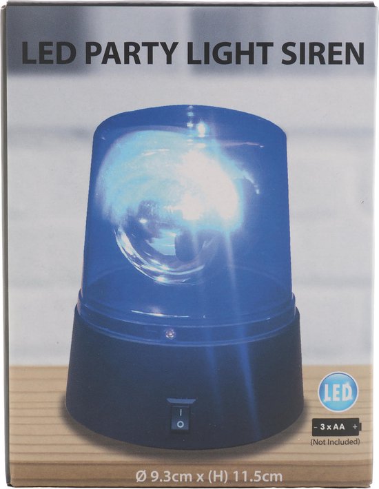 Lamp LED zwaailicht blauw speelgoed - educatief karton USB. van Toi-Toys