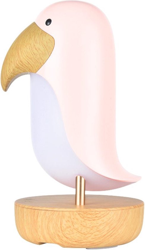 Lamp met luidspreker - Roze Vogel van Merkloos