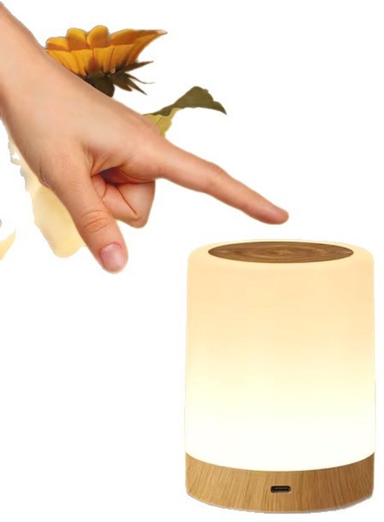 Lampe de nuit portable à lumières colorées, idéale pour le camping - Lampe d'ambiance créative, parfaite pour les couples et la chambre - Lampe de nuit tactile - Lampe LED réglable - Convient aux enfants van Merkloos