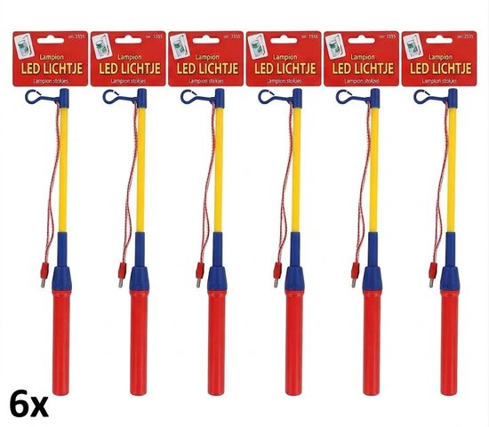 Lampion lampjes | Led Lampje | Lampion lampje geel | Lampionstokje 1 stuk | Lampionstokje met licht | Sint maarten stokje | Batterij niet bij in begrepen..