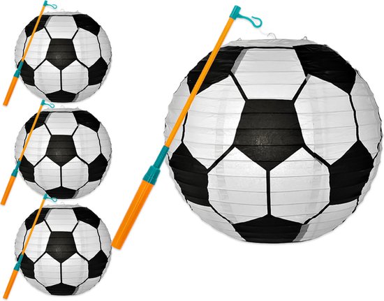 Lampion - Sint Maarten - Lampionstokje - Met Lichtje - Dieren - Treklampion - Papier - Kind - Wit - Versiering - 4 Stuks