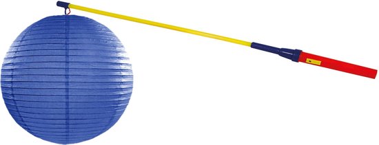 Lampionstokje 50 cm - met lampion - donker blauw - D25 cm - Sint Maarten