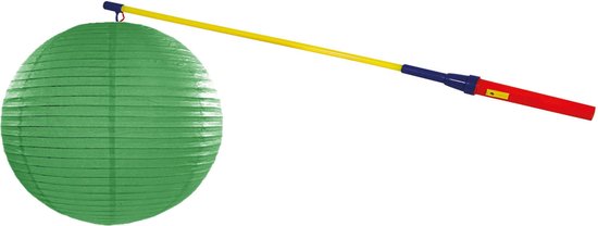 Lampionstokje 50 cm - met lampion - donker groen - D25 cm - Sint Maarten